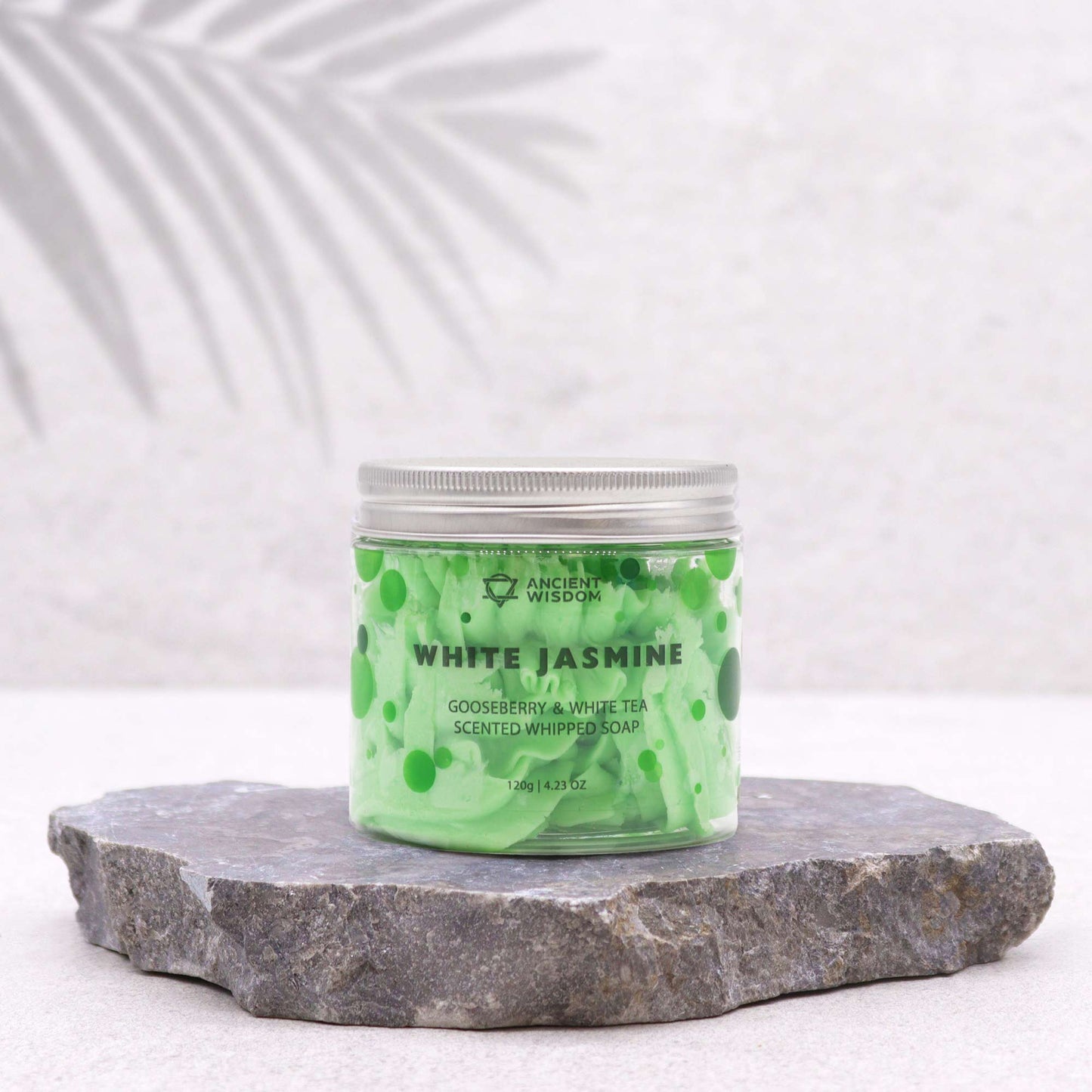 Schlagsahneseife mit Stachelbeere und weißem Tee, 120 g
