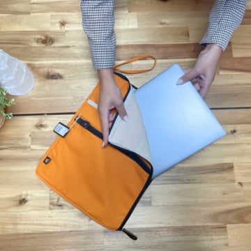 Grande housse en toile pour ordinateur portable - Olive