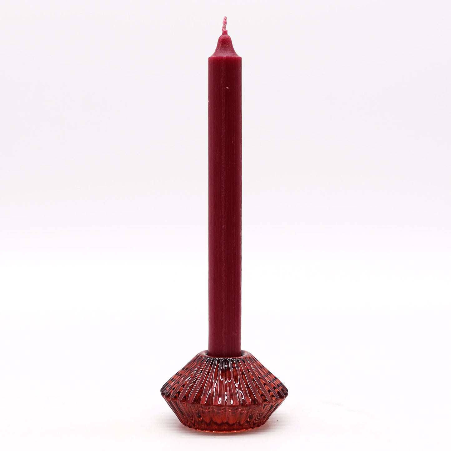 Wendbarer Kerzenhalter für Abendessen/Teelichter mit Blumendesign – Vampirrot