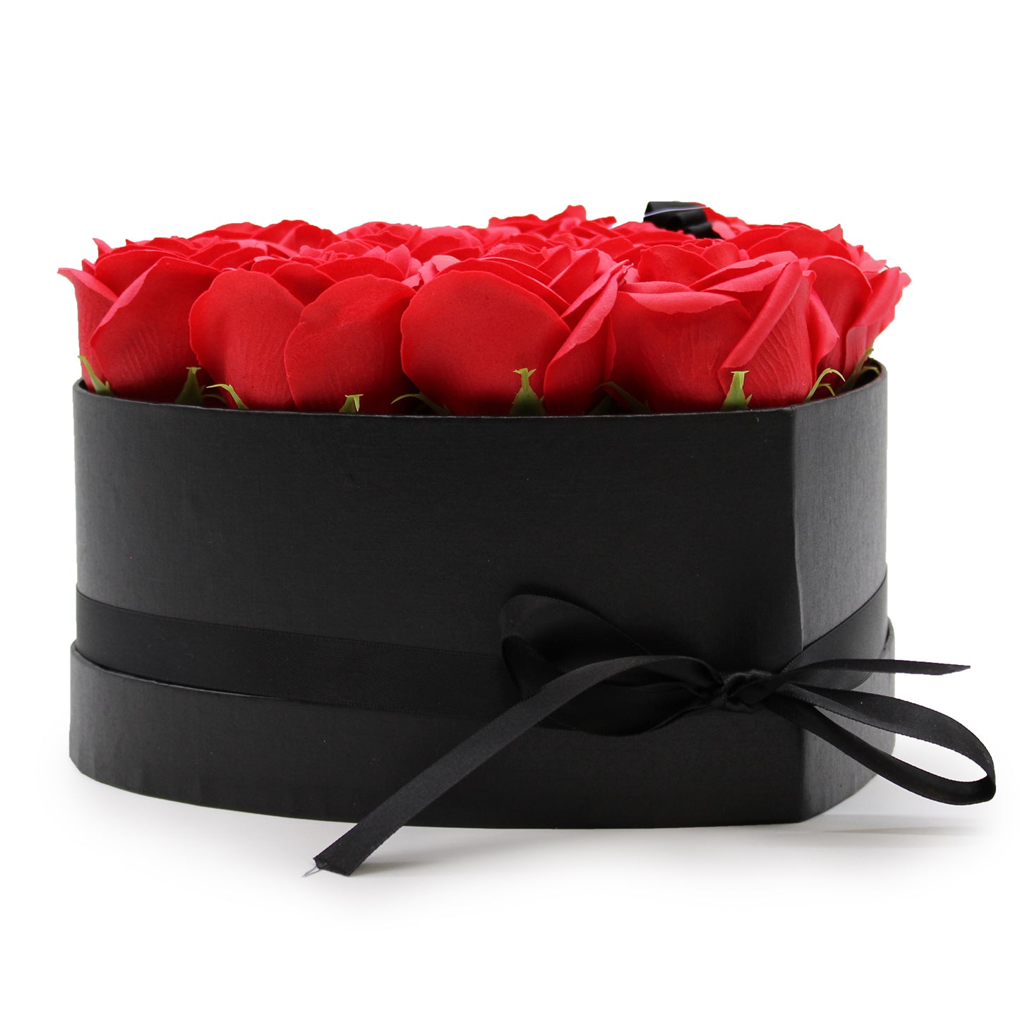 Coffret cadeau - Fleur de savon 13 roses rouges - Cœur