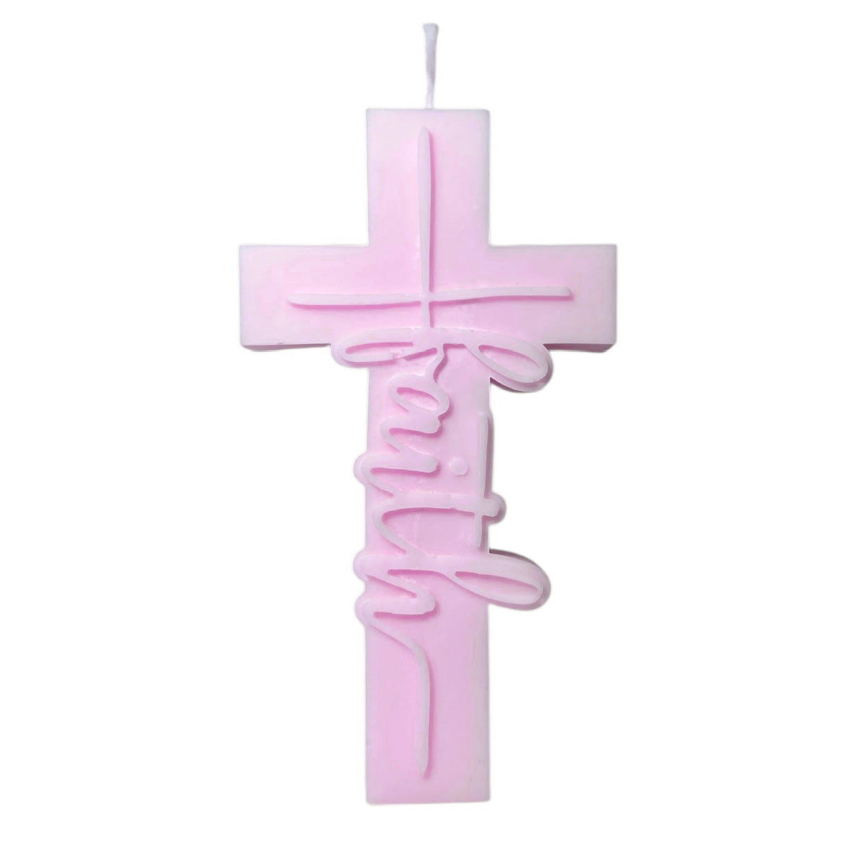 Grande bougie décorative en forme de croix