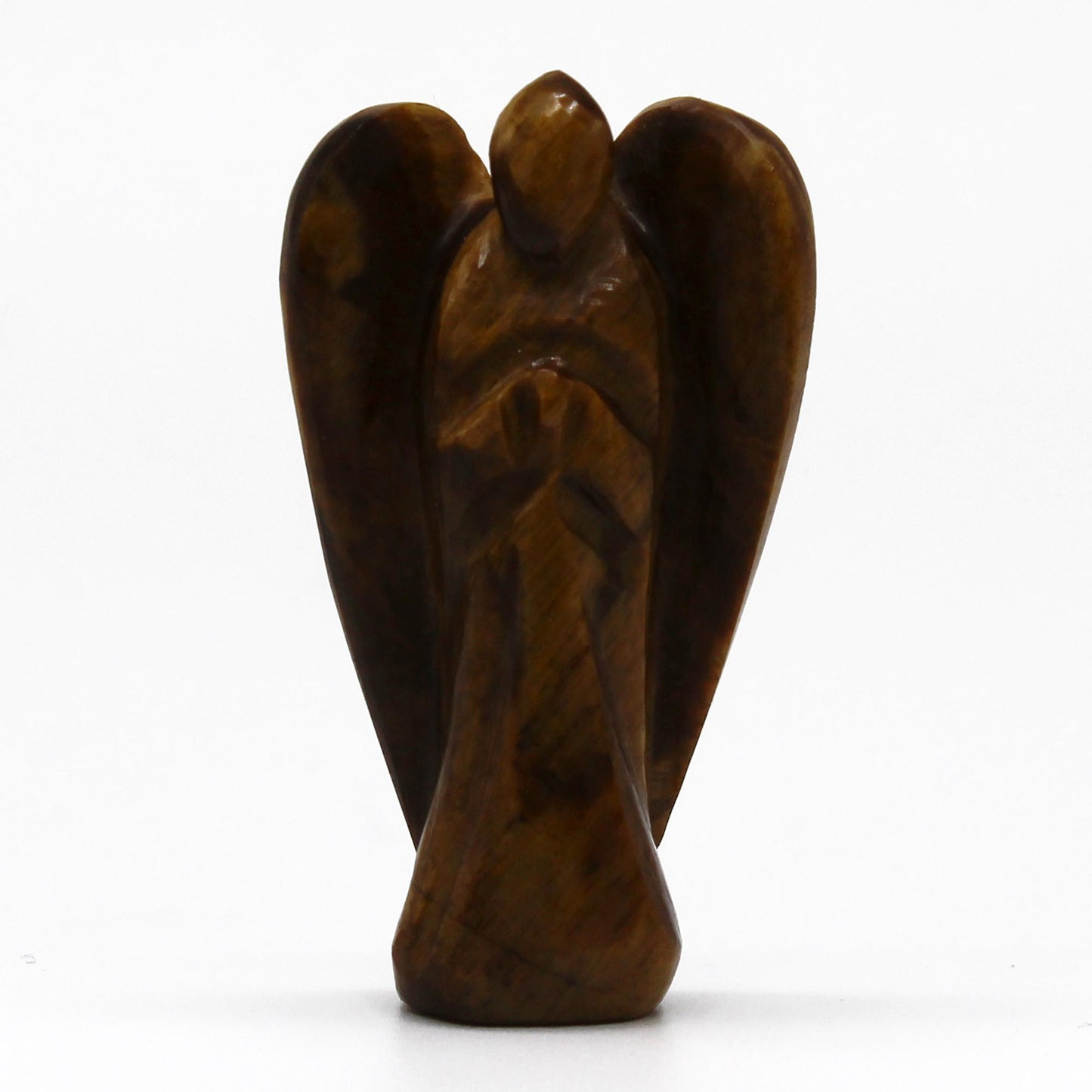 Ange en pierre précieuse sculpté à la main - Œil de tigre