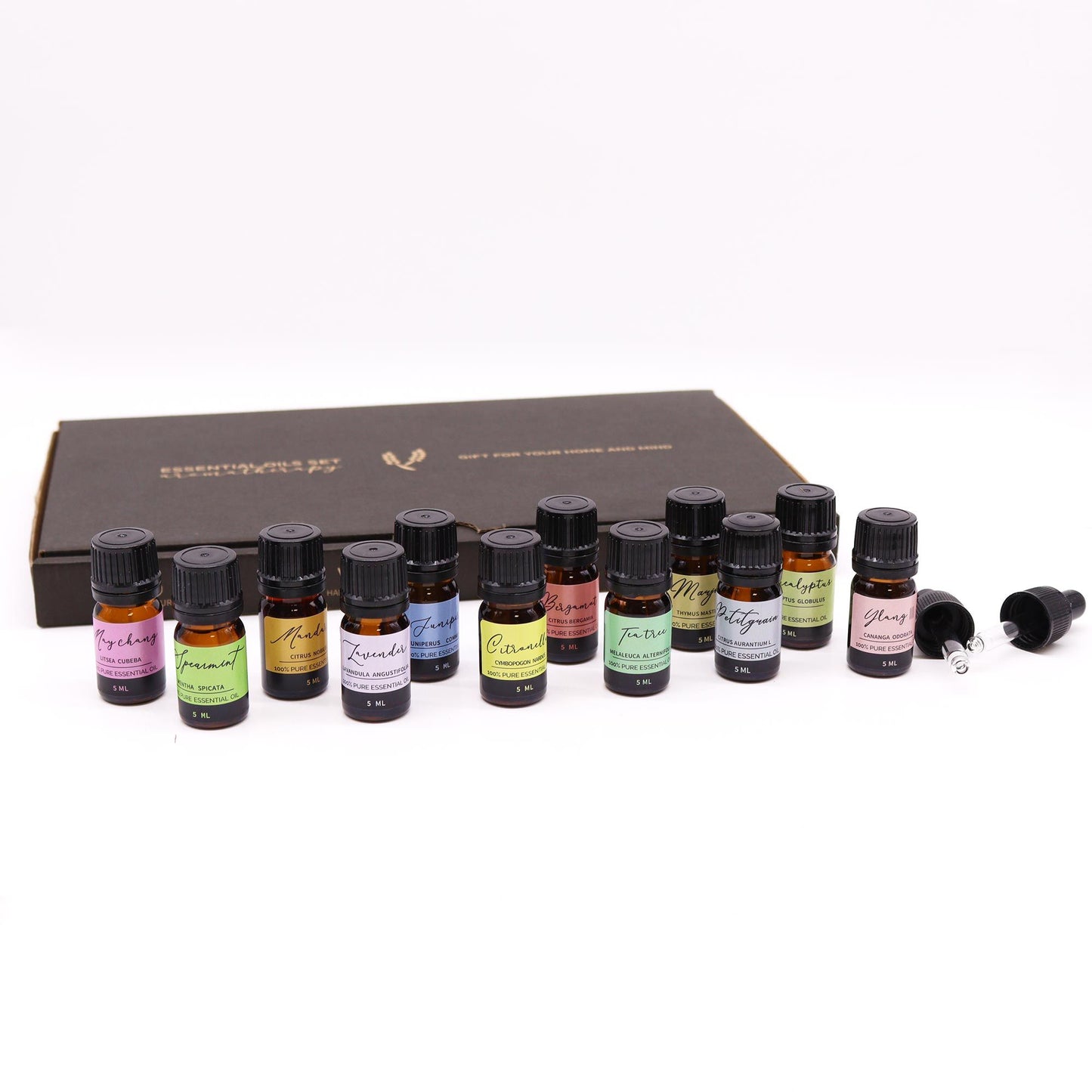 Coffret d'huiles essentielles pour aromathérapie - Printemps