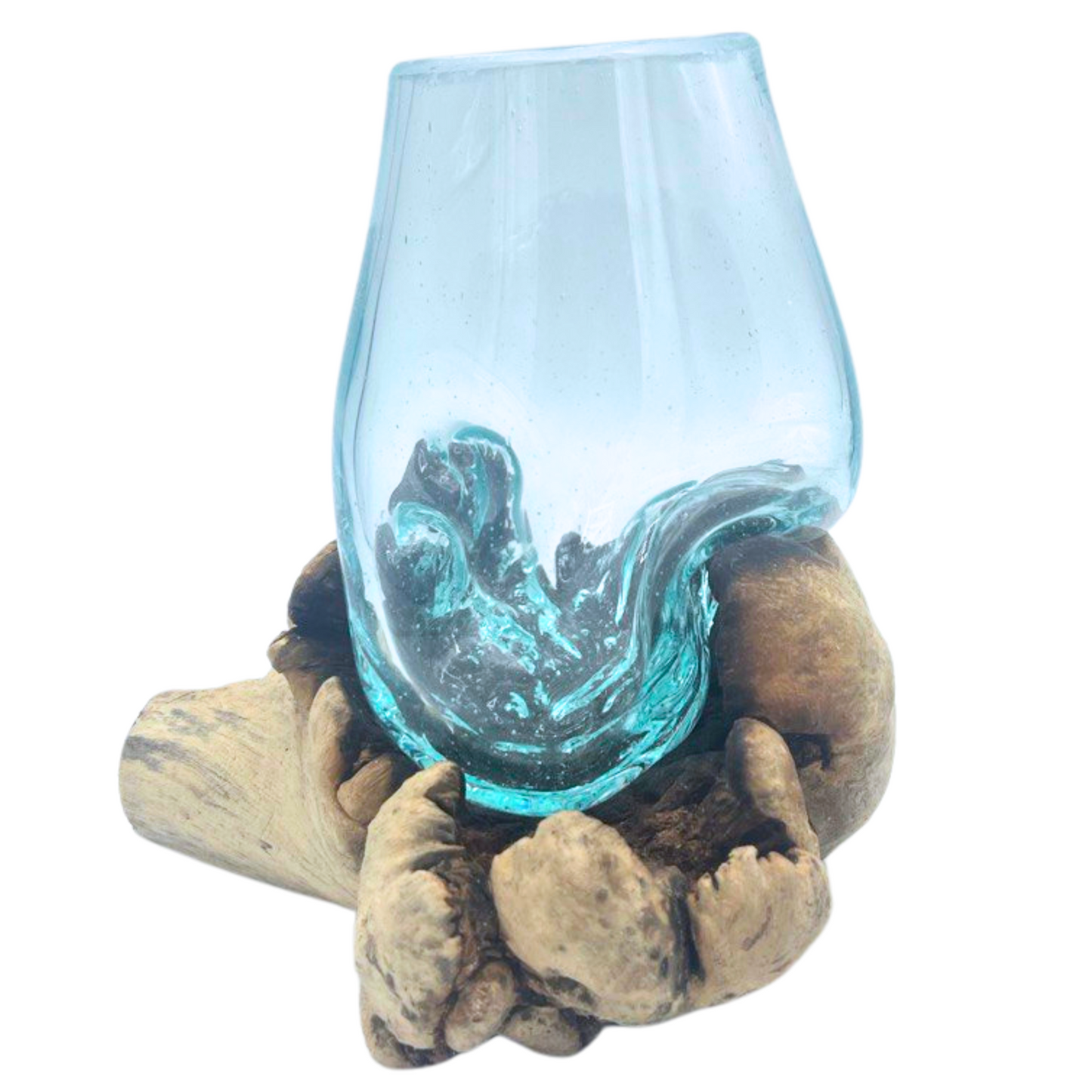 Verre fusionné sur bois - Rare - Grand