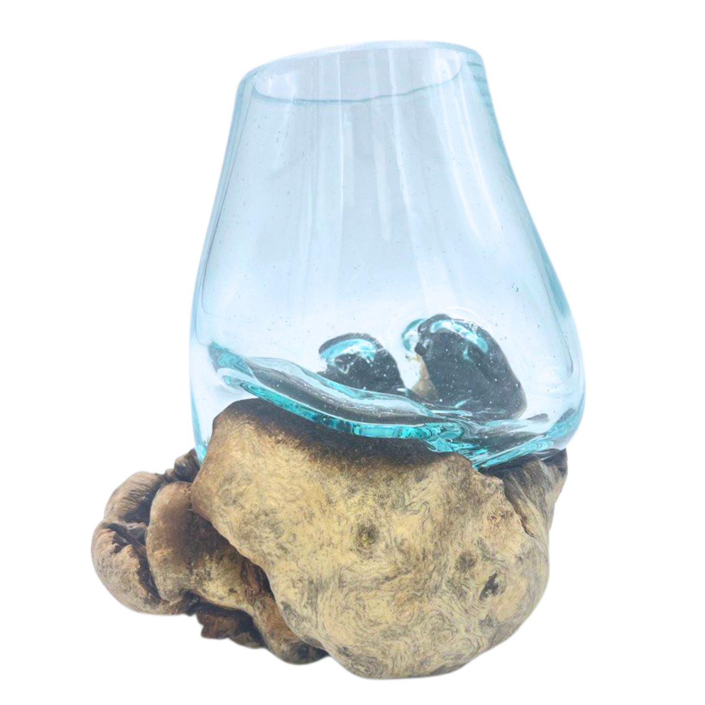 Verre fusionné sur bois - Rare - Grand