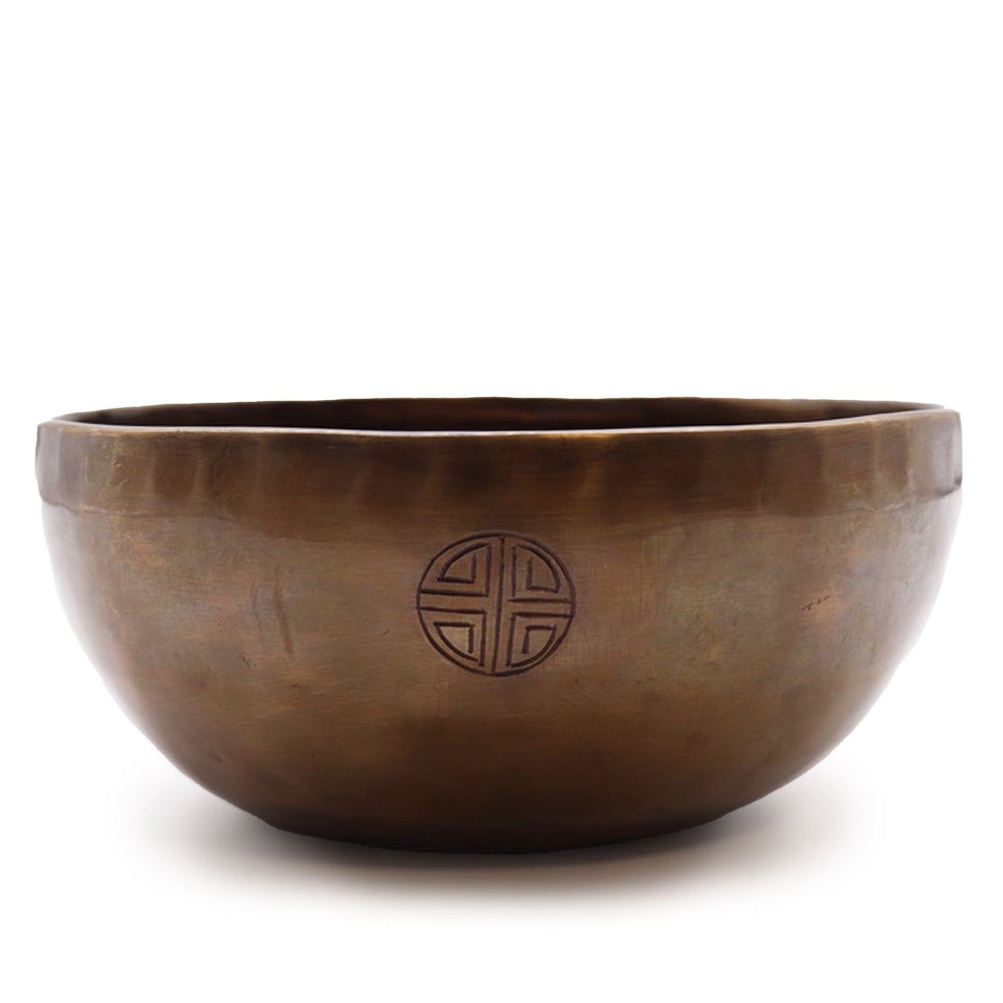 Bol chantant tibétain indien extra large avec phases de lune (environ 1500 g) - 22 cm