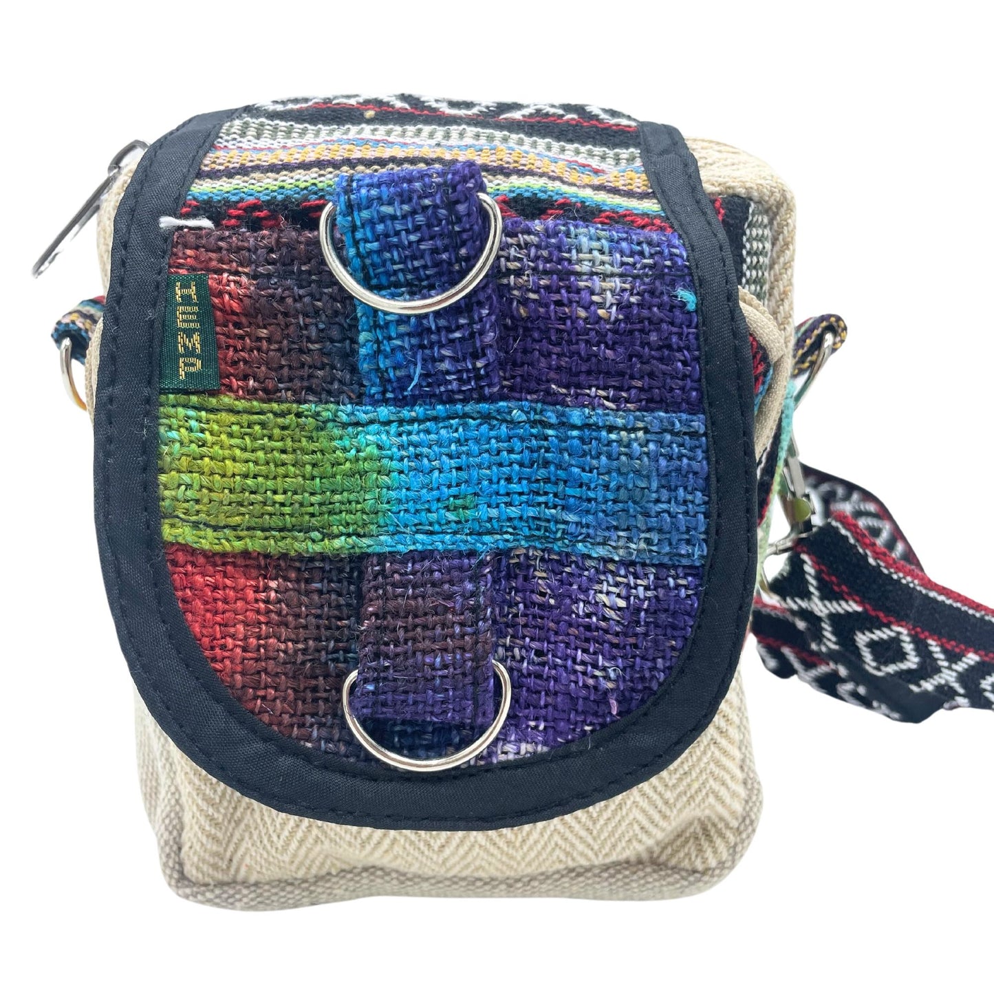 Sac bandoulière en chanvre teint