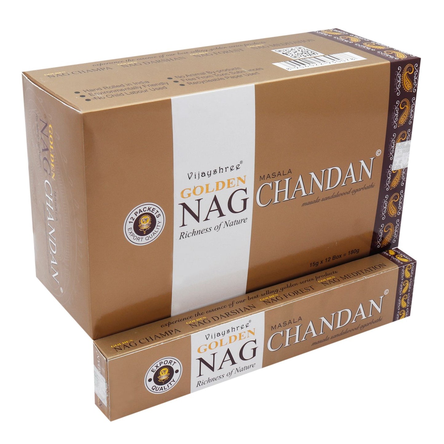 15g Encens Golden Nag - Chandan
