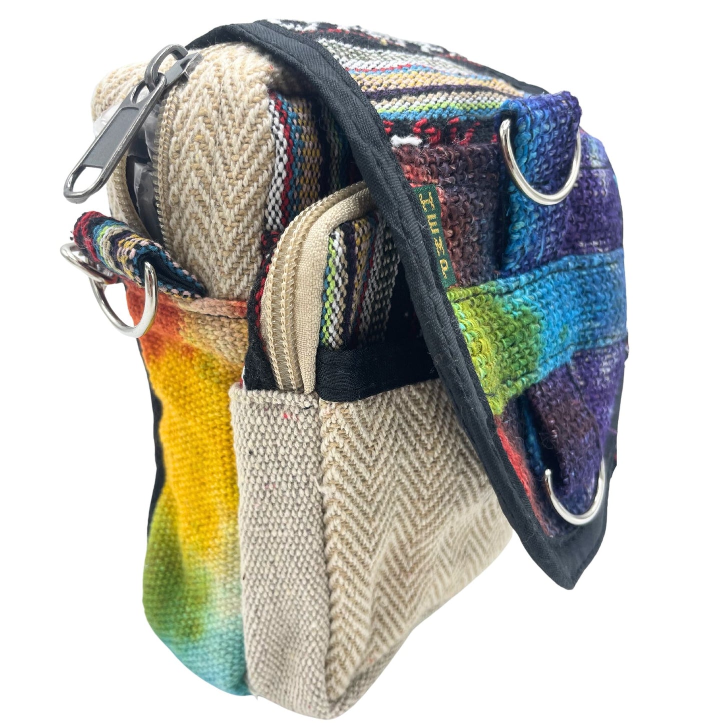 Sac bandoulière en chanvre teint
