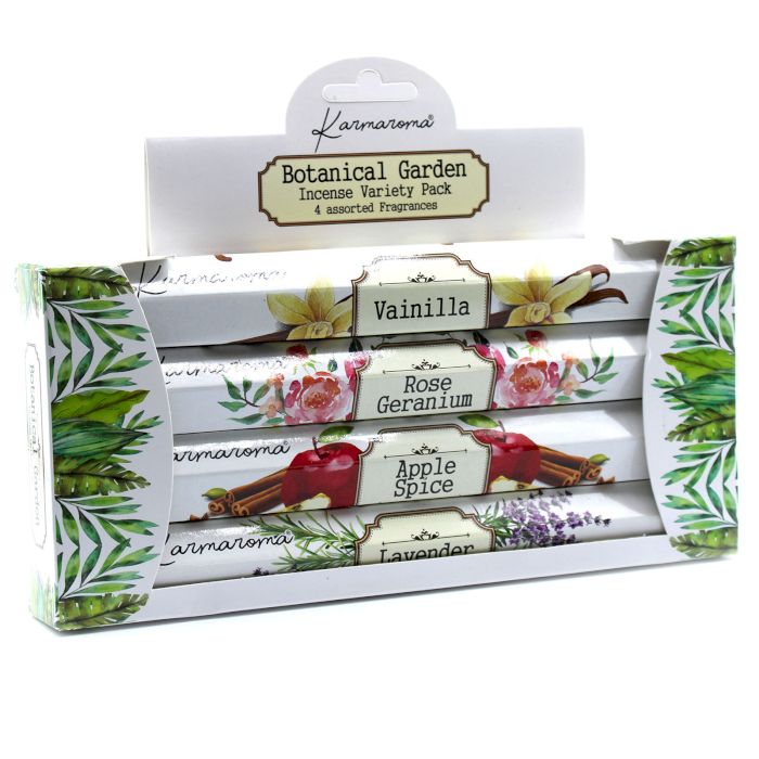 Coffret cadeau d'encens Jardin botanique - 4 parfums assortis