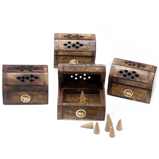 Mini cône d'encens en bois de manguier