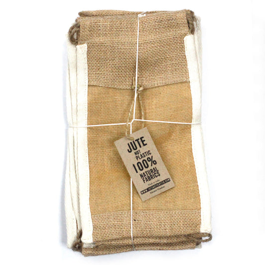 Grand sac en jute lavé - 26x15cm