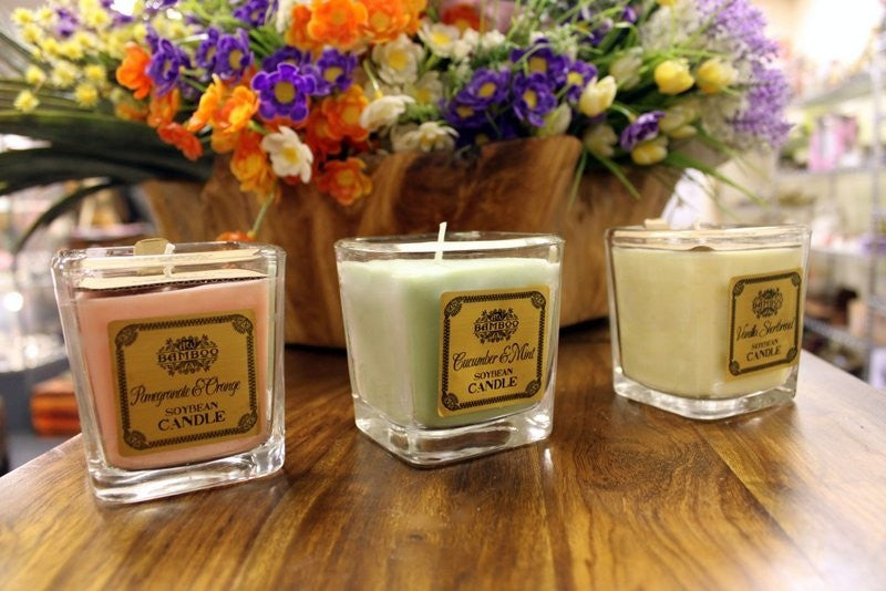 Bougie en cire de soja - Concombre et menthe
