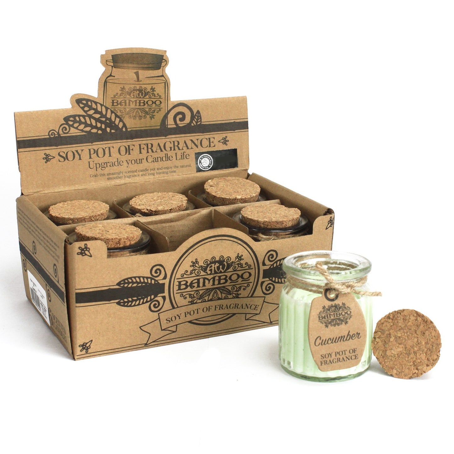 Bougie en pot de cire de soja - Concombre