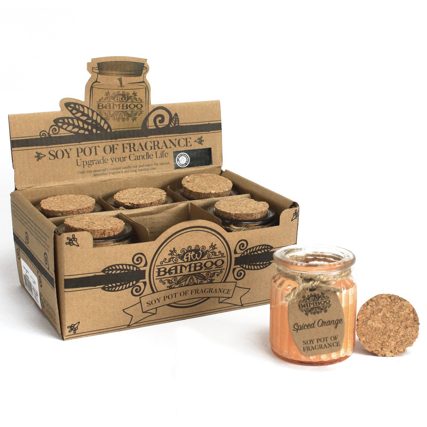 Bougie en pot de cire de soja - Orange épicée