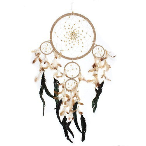 Bali Dreamcatcher XL Hoop - Creme/Braun/Schokolade (verschiedene Farben)