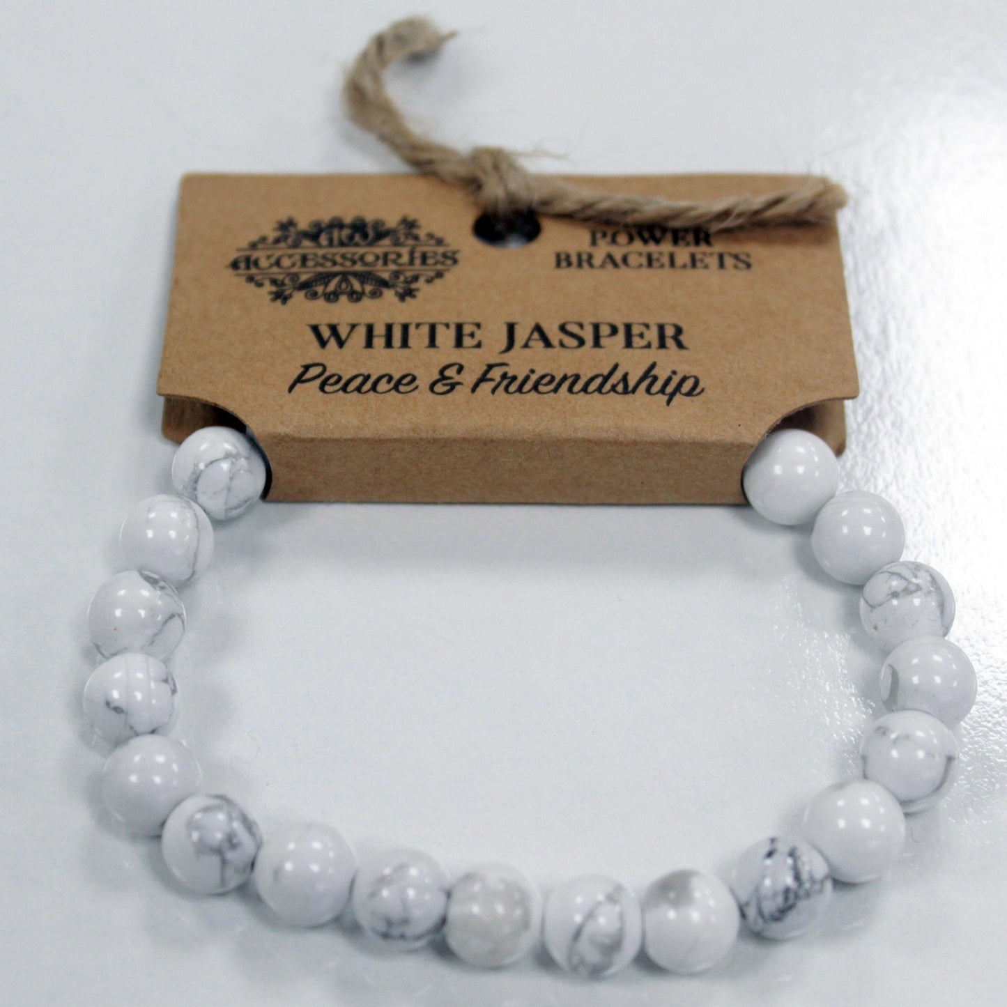 Bracelet énergétique - Jaspe blanc