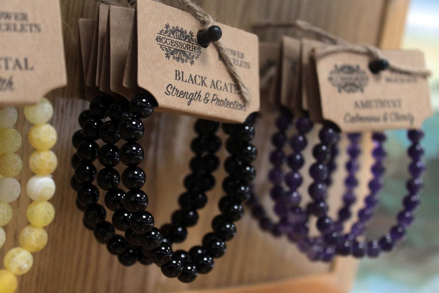 Bracelet énergétique - Agate noire