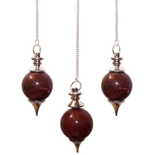 Pendules sphériques - Jaspe rouge