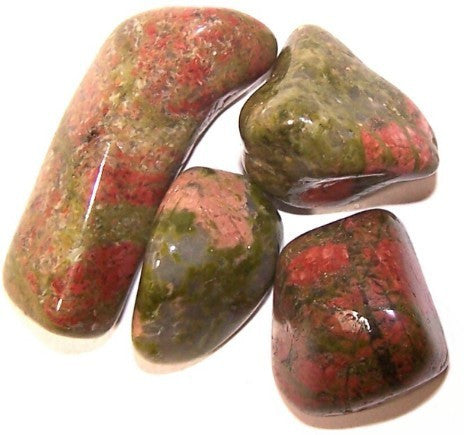 24 x L Tumble Stones - Unakite