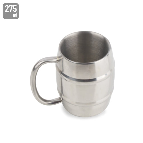 JARRA ACERO INOXIDABLE DOBLE CAPA 275ML "SINBORG"