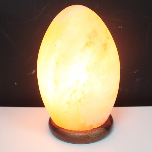 Eiersalzlampe - Holzsockel