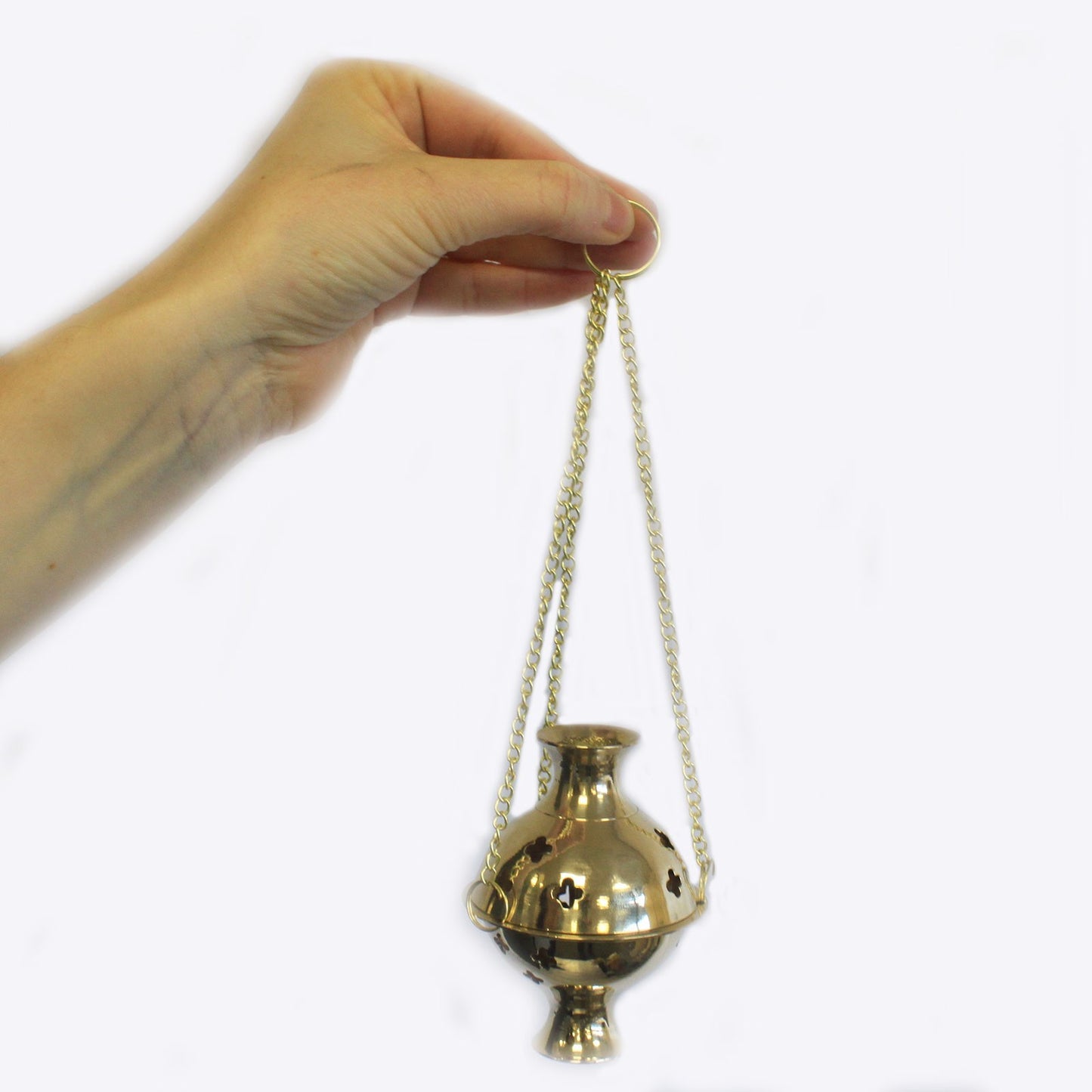 Brûleur d'encens suspendu en laiton