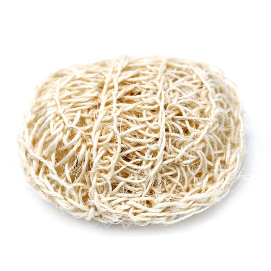 Éponge et brosse en sisal - Coussin exfoliant rond et doux