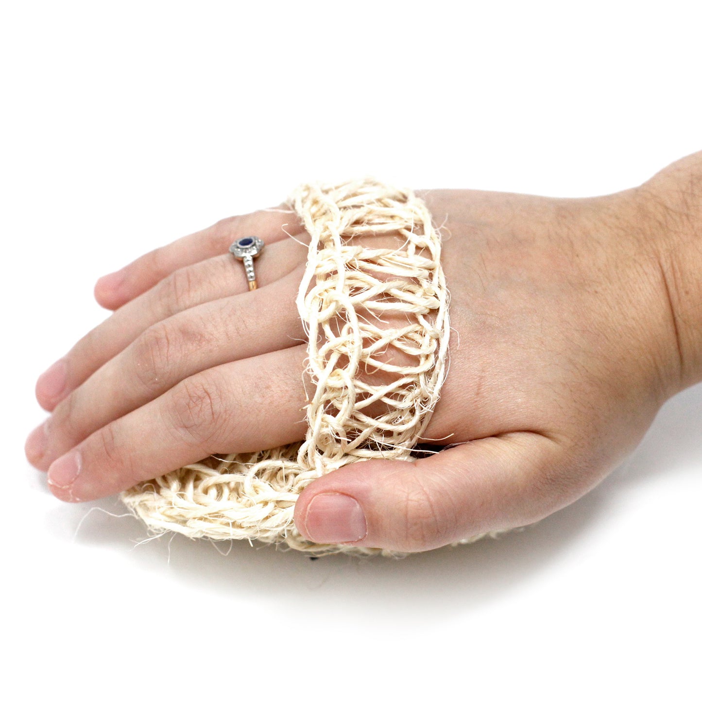 Éponge et brosse en sisal - Coussin exfoliant rond et doux