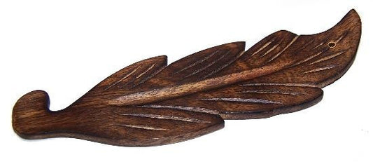 Cendrier en bois à motif de feuilles (Col. ass.)