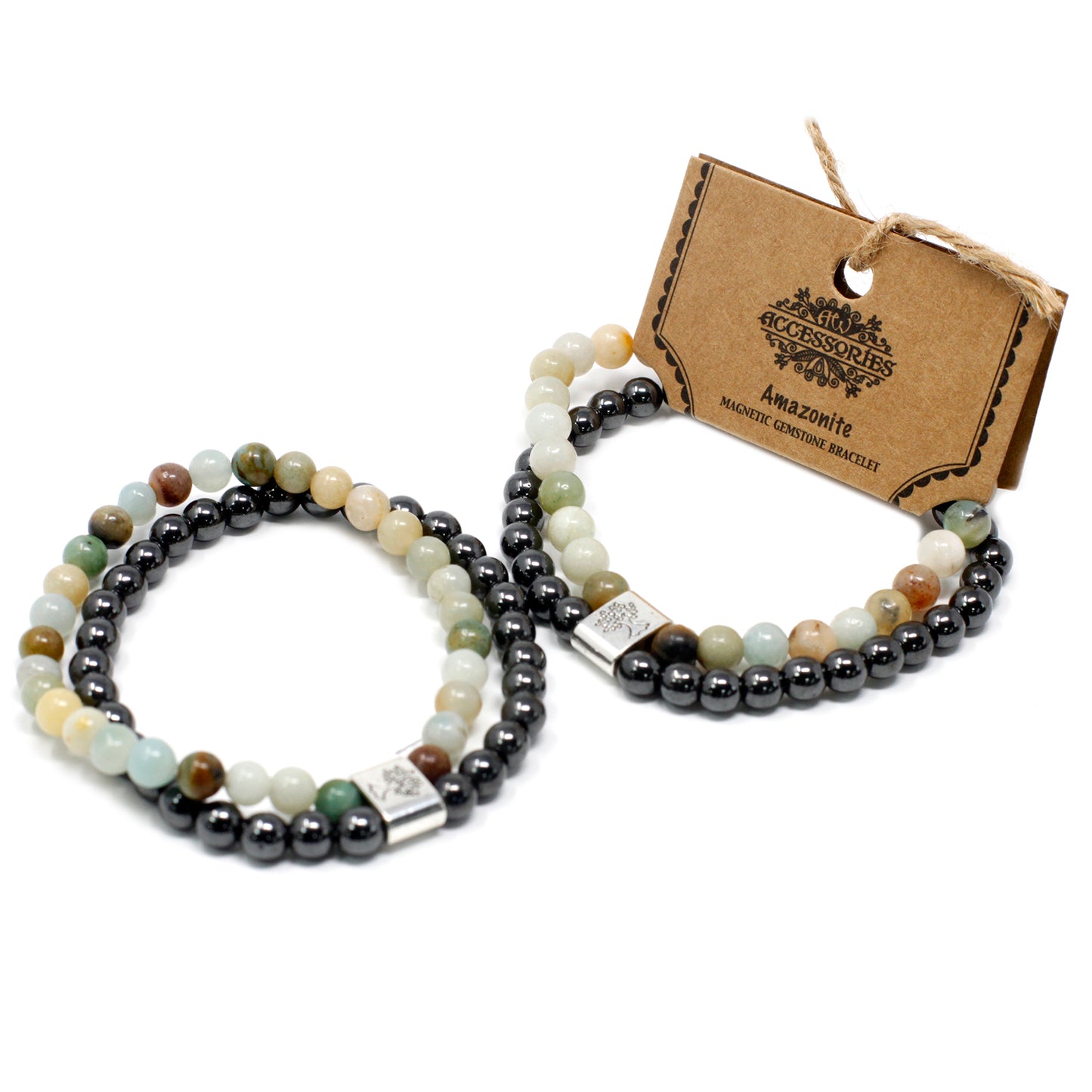 Bracelet magnétique en pierres précieuses - Amazonite