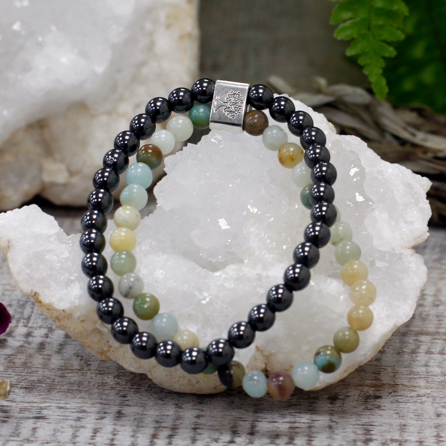 Bracelet magnétique en pierres précieuses - Amazonite