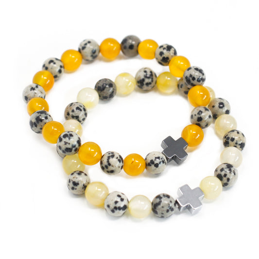 2 bracelets en pierres précieuses - Protection