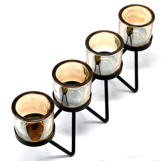 Chandelier en fer - Zigzag - 4 tasses