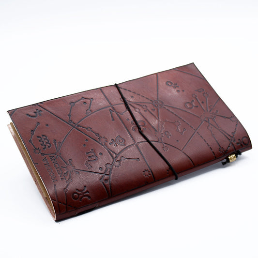 Journal en cuir - Mon carnet de souhaits - Marron (80 pages)