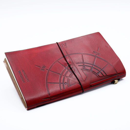 Journal en cuir - Petit livre des grands projets - Rouge (80 pages)