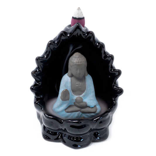 Brûleur d'encens à reflux - Bouddha et lumières