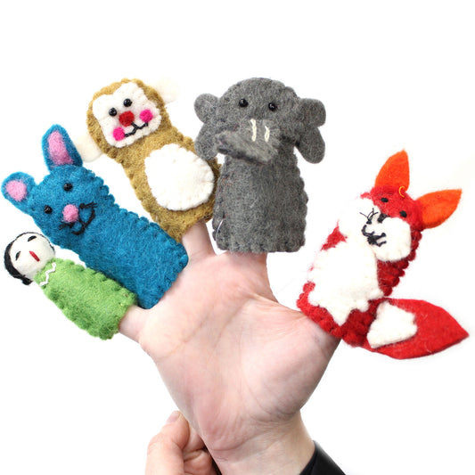 36 marionnettes à doigts en feutre - Assortiment