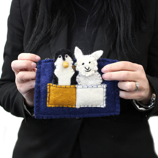 Sac avec marionnettes à doigts - Amis chiots
