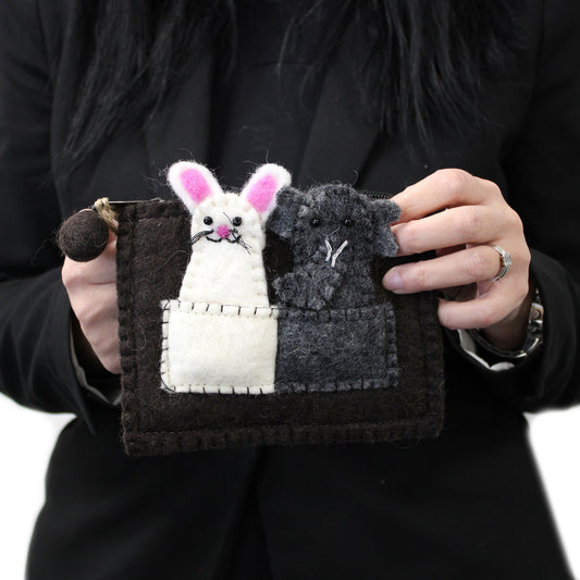 Sac avec marionnettes à doigts - Éléphant et souris