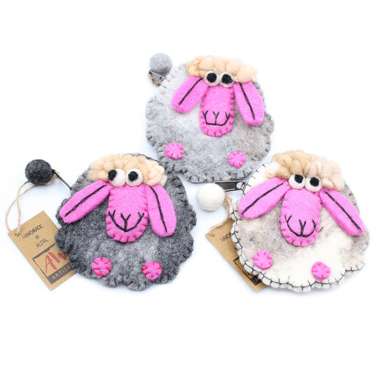 Naturfilz-Etui (sortiert) - Happy Sheep
