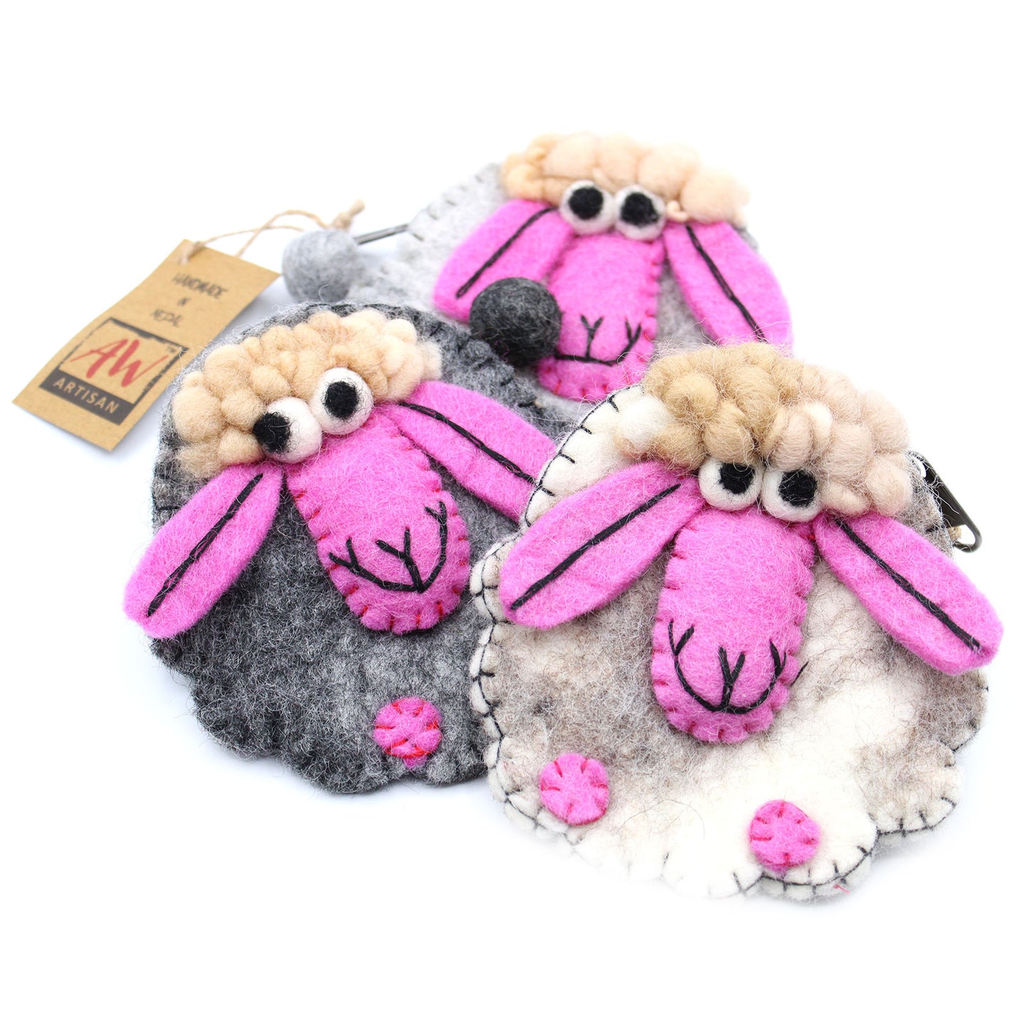 Naturfilz-Etui (sortiert) - Happy Sheep