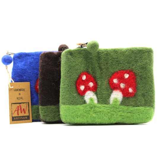 Naturfilz-Etui (sortiert) - Mystische Pilze