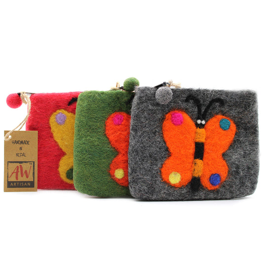Naturfilz-Etui (sortiert) - Großer Schmetterling