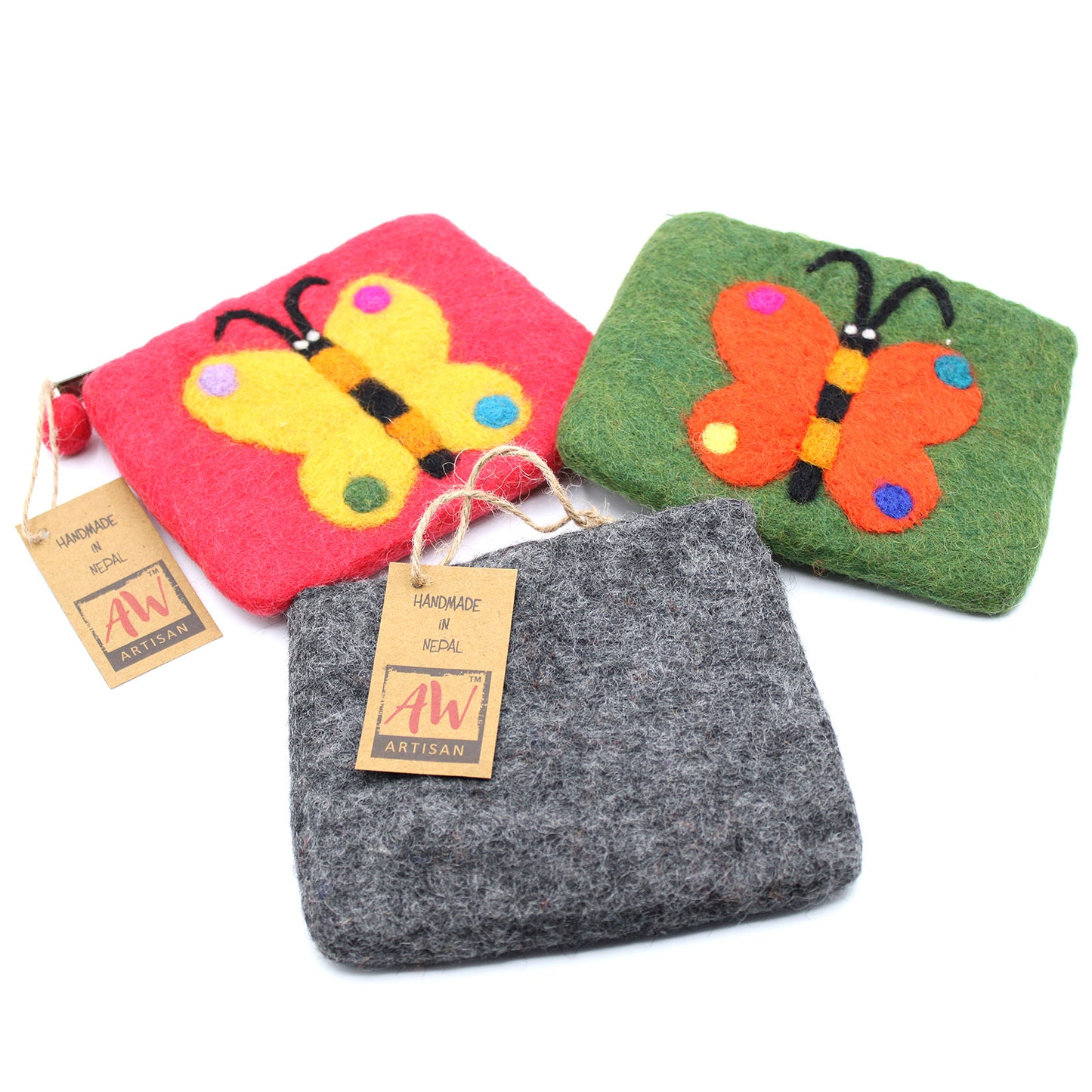 Naturfilz-Etui (sortiert) - Großer Schmetterling