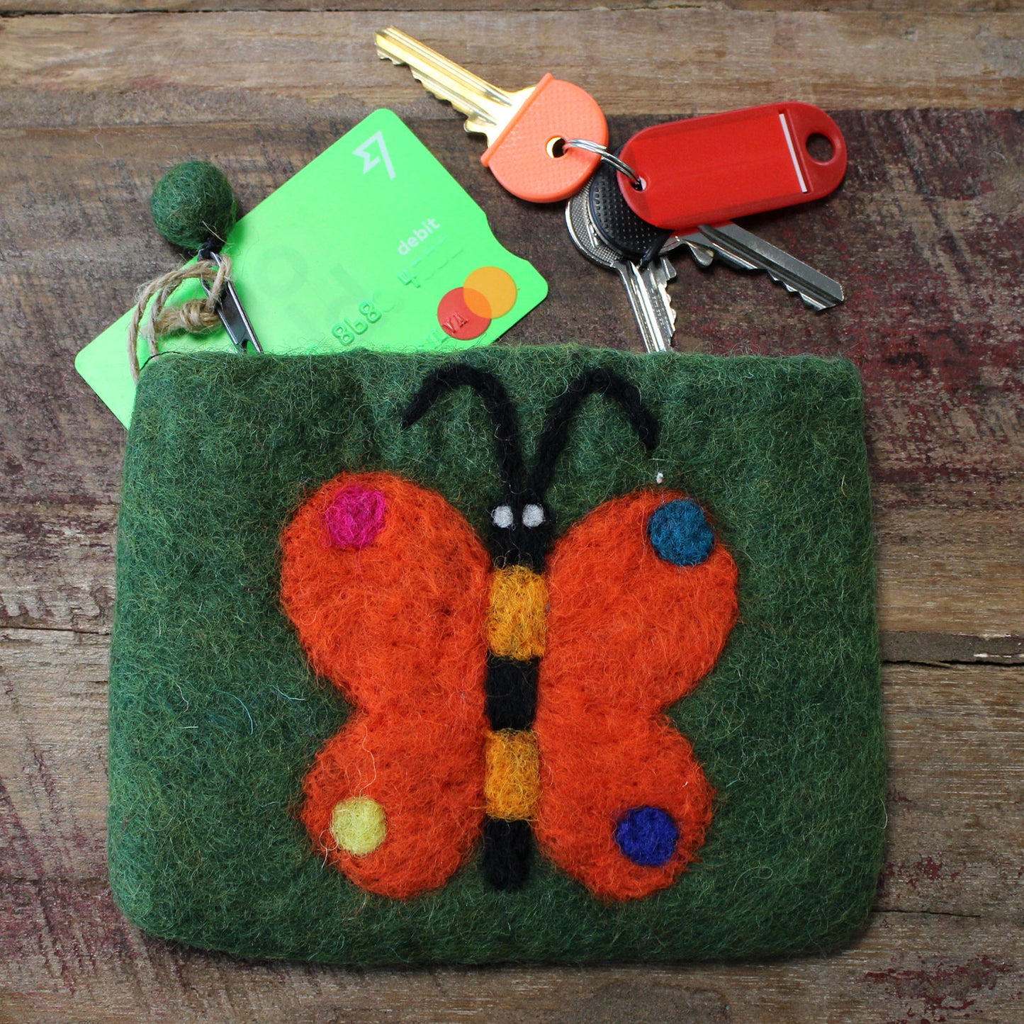 Naturfilz-Etui (sortiert) - Großer Schmetterling