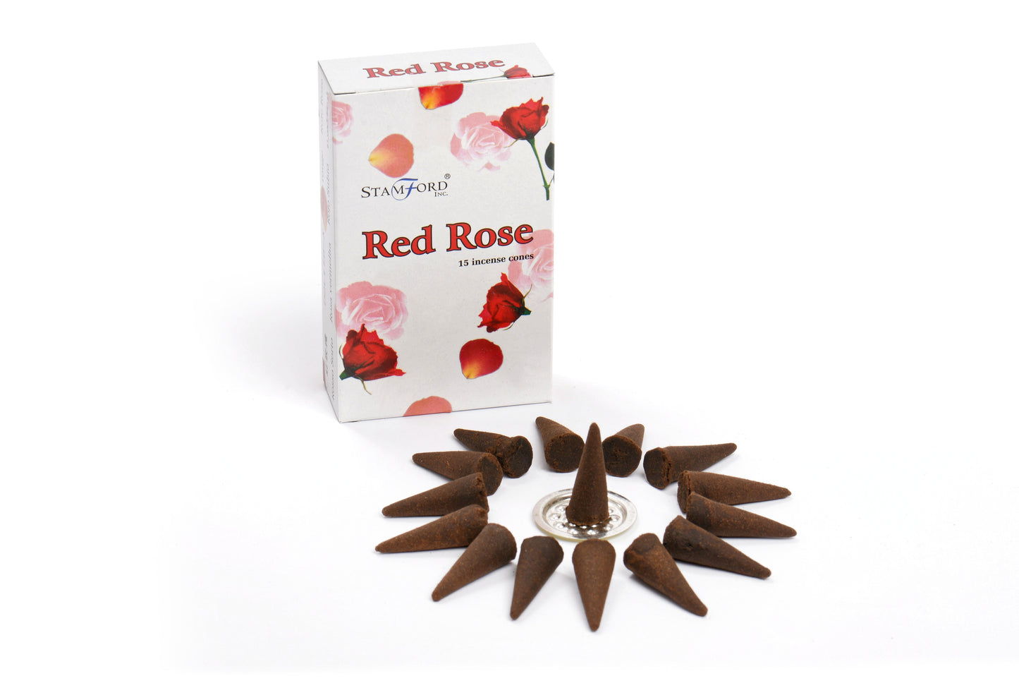 Cônes d'encens à la rose rouge