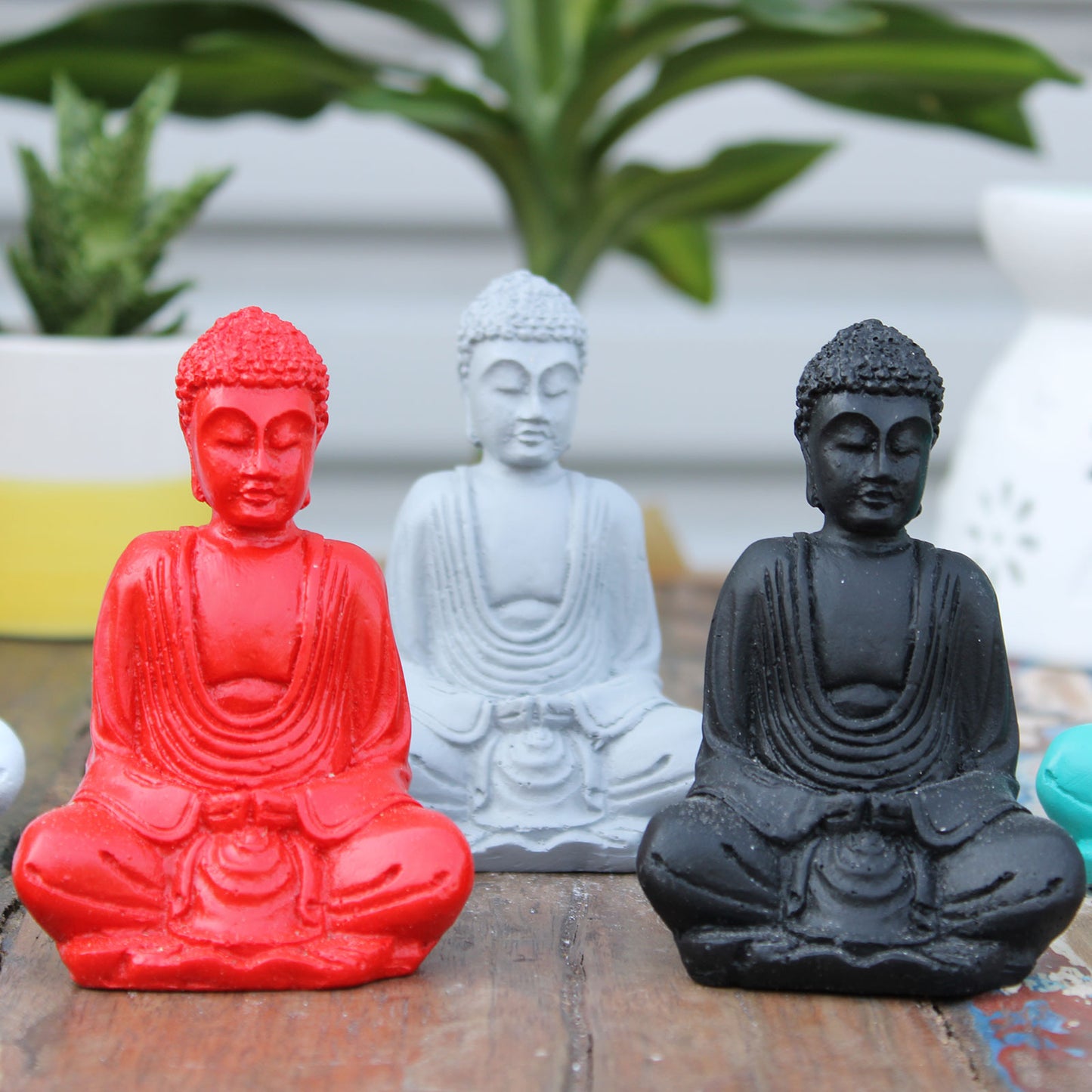 6 x Mini Buddha Mate (couleurs assorties)