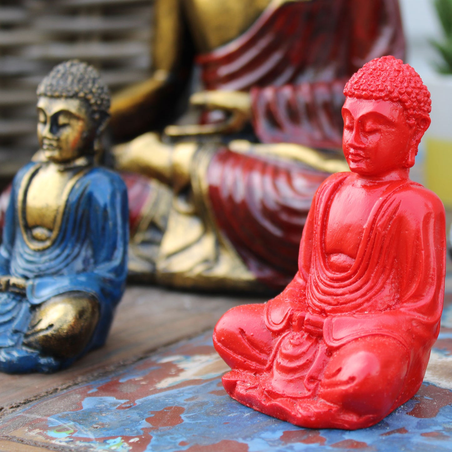 6 x Mini Buddha Mate (couleurs assorties)