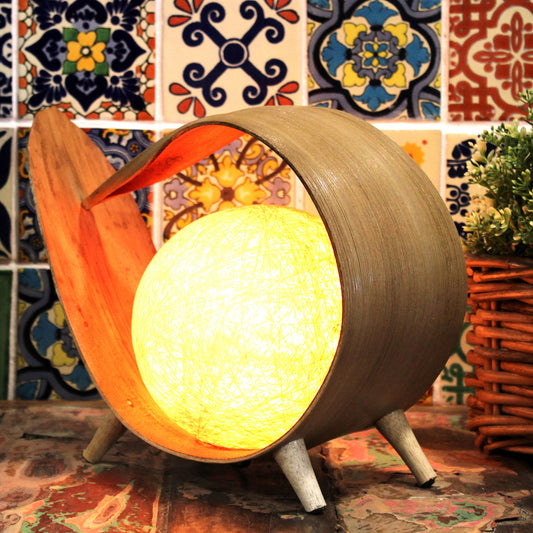 Natürliche Kokosnusslampe - Natürliches Wrap